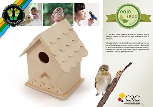 Alternative view of Casa de Pájaros para Pintar – Pajarera de Madera 12x10x16 cm – Manualidades y Decoración