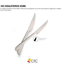 Alternative view of Set de  Cuchillos para carne Chuleteros (12 piezas)Trento Kobe de Acero Inoxidable Pulido con Hoja micro dentada , curvas afiladas con Funda de Transporte o regalo