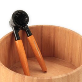 Alternative view of Set Cascanueces y Bol de Bambú para Frutos Secos (2 Piezas)  Cascanueces Metálico con Mango de Madera + Cuenco Redondo | Ideal para Nueces, Avellanas y Más | Bamboo Natur