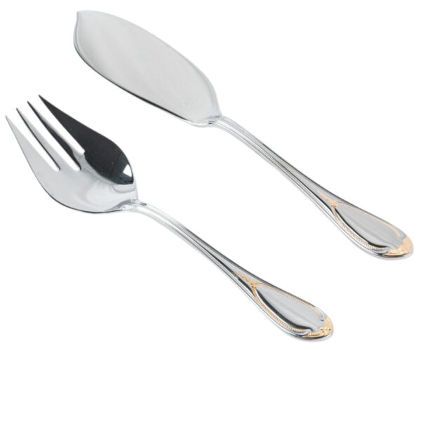 Pala y tenedor de servir pescado Glamour 7000 Deco.
