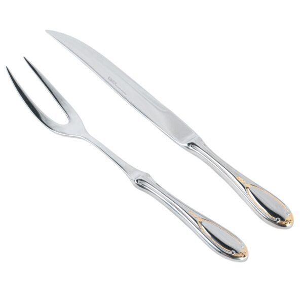 Tenedor y cuchillo de trinchar, modelo Glamour 7000 Deco.