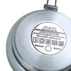 base del cazo de acero inoxidable napoles de 16 cm marca crc con simbologia que muestra que es compatible con cualquier fuente de calor