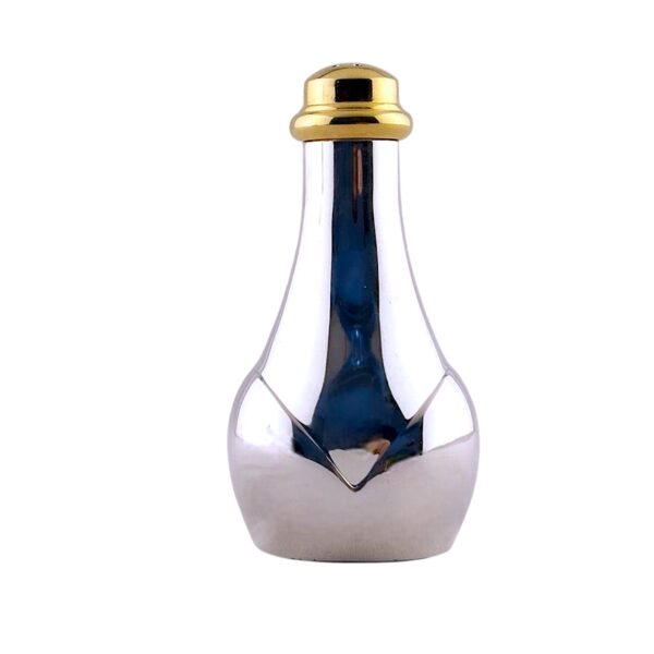 Alternative view of Juego de Salero, Pimentero y Salsera Royal en Baño de Plata con Detalles Dorados (4 Piezas) Set Elegante para Mesa y Cocina de Lujo
