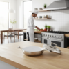 Paellera rustidera 28 cm antihaderente ceramico blanca Nápoles Acero Inox