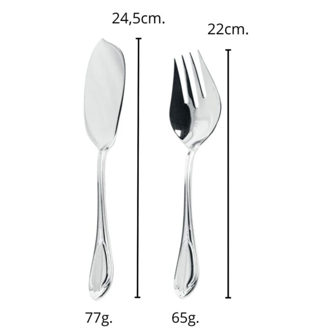 Piezas de servir: pescado, piezas, 7000 glamour, acero.