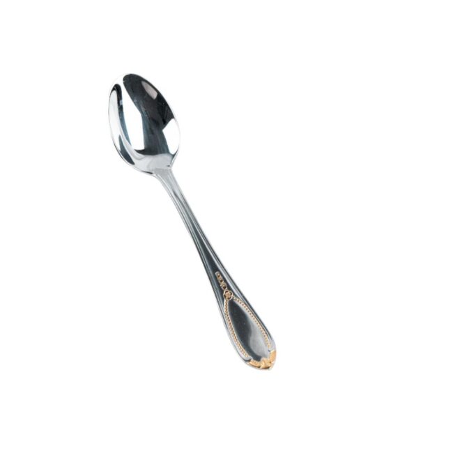 Cucharitas de Moka Glamour (12 piezas) Acero Inoxidable con Decorada en Oro 23-24K, Apto para lavavajillas 1 GLAMOUR 7000 MOCA CAFE 3