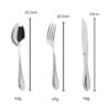 Cubertería de Mesa Acero Inoxidable Glamour (18 Piezas) 6 Cucharas, 6 Tenedores, 6 Cuchillos, Apta para lavavajillas 6 Piezas 18: mesa, 7000 glamour, acero, 6 servicios.