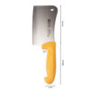 Macheta profesional de acero inox, empuñadura amarilla, Stell Beta Pro.