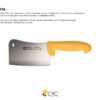 Macheta profesional de acero inox, empuñadura amarilla, Stell Beta Pro.