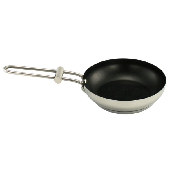 Sartén  CRC Acero Inoxidable  16 cm –  Antiadherente, Inducción y Lavavajillas, Termodifusor