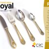 CRC Toscana Royal 1280 Cubertería 120 piezas, acero 18/10 con plata y baño de oro 23/24 Kts 5 toscana royal 1280 4