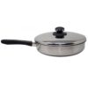 Sartén CRC acero inoxidable 28 cm alta con tapa Gourmet Plus 2 3