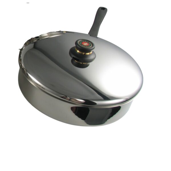 Alternative view of Sartén alta con tapa Gourmet Maitre CRC en acero inoxidable 28 cm