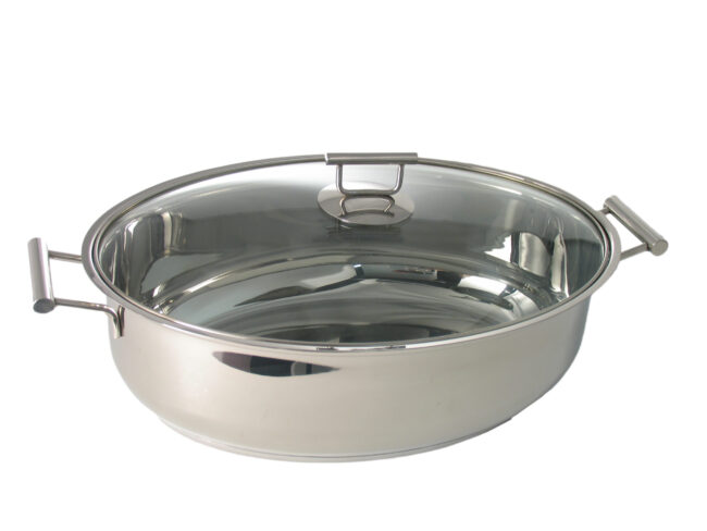 CRC Rustidera Acero inoxidable Nápoles 38 x 26 cm tapa cristal (inducción) 1 Rustidera Napoles - Fondo blanco