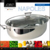 CRC Rustidera Acero inoxidable Nápoles 38 x 26 cm tapa cristal (inducción) 9 Rustidera Napoles acero inoxidable