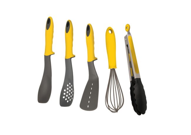 CIRCUS Set de Utensilios de Cocina 5 Piezas de Nylon para Antiadherente, Apto Lavavajillas 1 circus herramientas 1