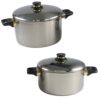 Gourmet Maitre CRC Set de Cazuelas grandes (2 Piezas) en Acero Inoxidable (20 y 24 cm) 2 gourmet maitre dos 20-24.cm2.5L-5L PRINCIPAL (1)