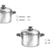Gourmet Maitre CRC Set de Cazuelas grandes (2 Piezas) en Acero Inoxidable (20 y 24 cm) 5 gourmet maitre lapiz alzado