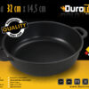 Duroteck Cazuela Alta 32 cm de Aluminio Fundido, Antiadherente, Apta para Inducción, Horno y Lavavajillas, 32 x 14,5 cm 5 cazuelas alta duroteck aluminio 32 cm 4
