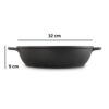 Duroteck Cazuela Baja 32 cm de Aluminio Fundido, Antiadherente Pfluon 2 Capas, Apta para Inducción, Horno y Lavavajillas, 32 x 9 cm 4 duroteck cazo bajo 32 cm 1