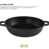 Duroteck Cazuela Baja 32 cm de Aluminio Fundido, Antiadherente Pfluon 2 Capas, Apta para Inducción, Horno y Lavavajillas, 32 x 9 cm 3 duroteck cazo bajo 32 cm 3 scaled