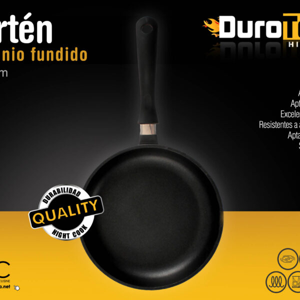Alternative view of Duroteck Sartén 28 cm de Aluminio Fundido, Antiadherente, Apta para Inducción y Lavavajillas, Mango Ergonómico, Libre de PTFE y PFOA