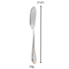 Pala o cuchillo de pescado de acero inoxidable decorado en oro de 23/24 k, marca CRC, modelo Glamour 7000, vendido por Franquihogar.
