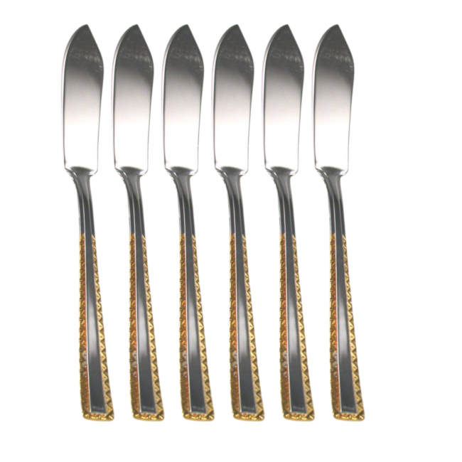 PALA TENEDOR DE PESCADO DE MARCA CRC MODELO 4520 BERLIN DECORADO