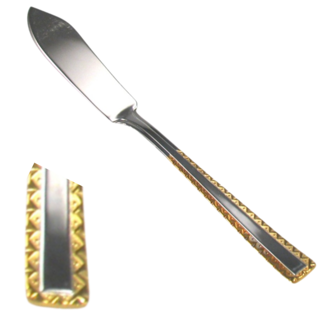 PALA TENEDOR DE PESCADO DE MARCA CRC MODELO 4520 BERLIN DECORADO