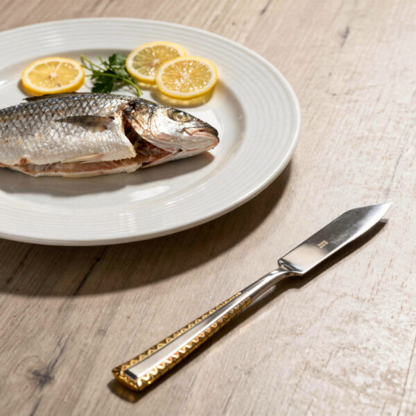 PALA TENEDOR DE PESCADO DE MARCA CRC MODELO 4520 BERLIN DECORADO