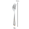 Set de Tenedores de Pescado Glamour 7000 (6 Piezas) en Acero Inoxidable con decorado Dorado, Apto para Lavavajillas 6 Tenedor de pescado de acero inoxidable decorado en oro de 23/24 k, marca CRC, modelo Glamour 7000, vendido por Franquihogar. medidas